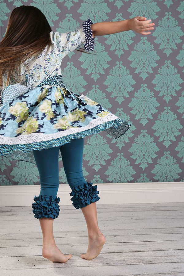 Capri Icing Leggings Jade Pearls and Piggytails