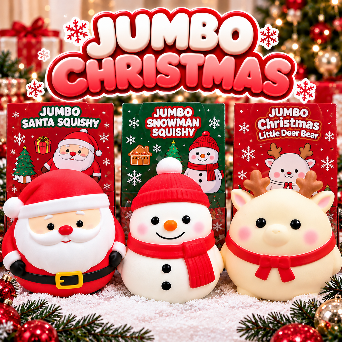 Jumbo Christmas Squishy – 5.9" Holiday Sensory Fidget Toy
