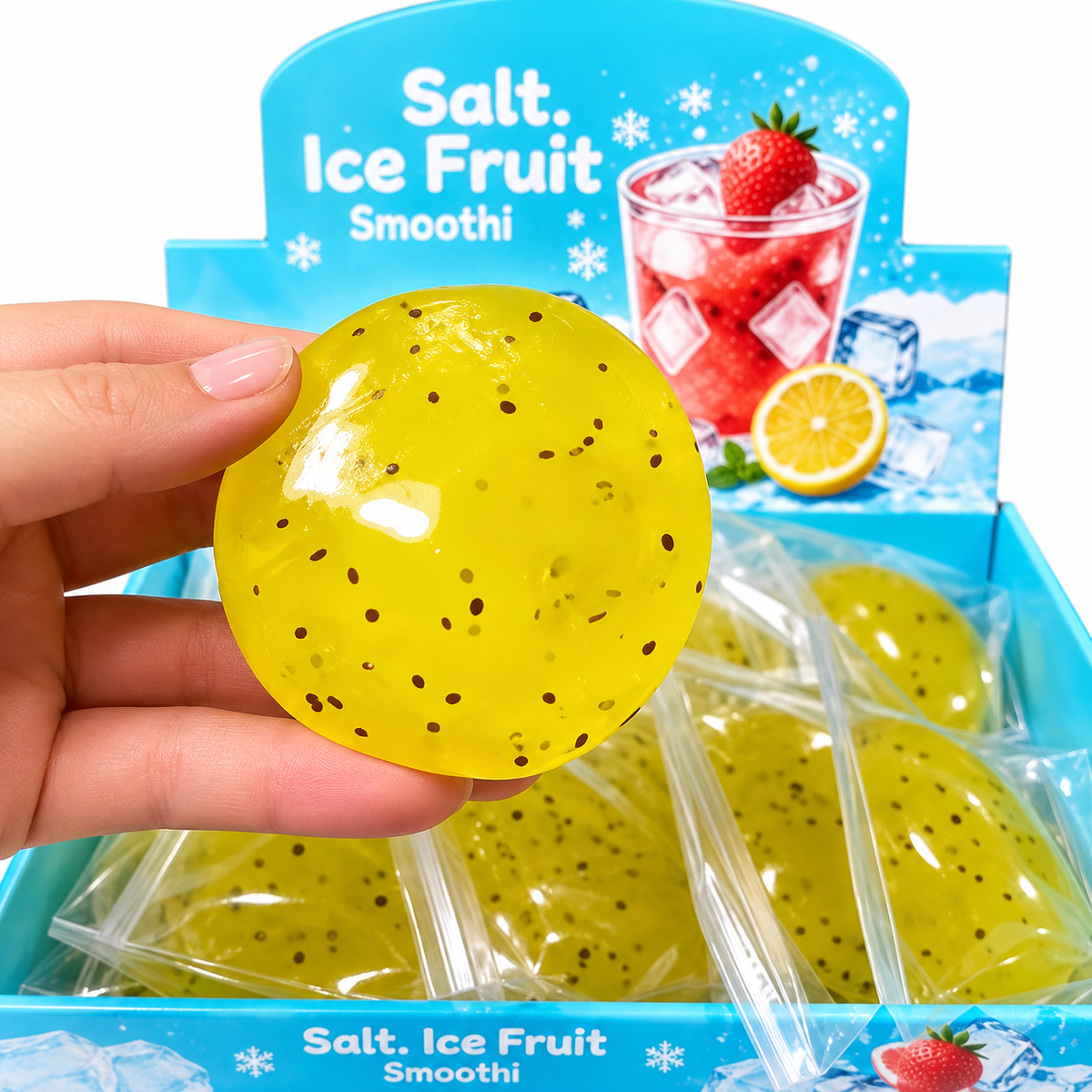 Icy Slushy Ball Squishy | Sensory Squeeze Toy – Single or Set of 3