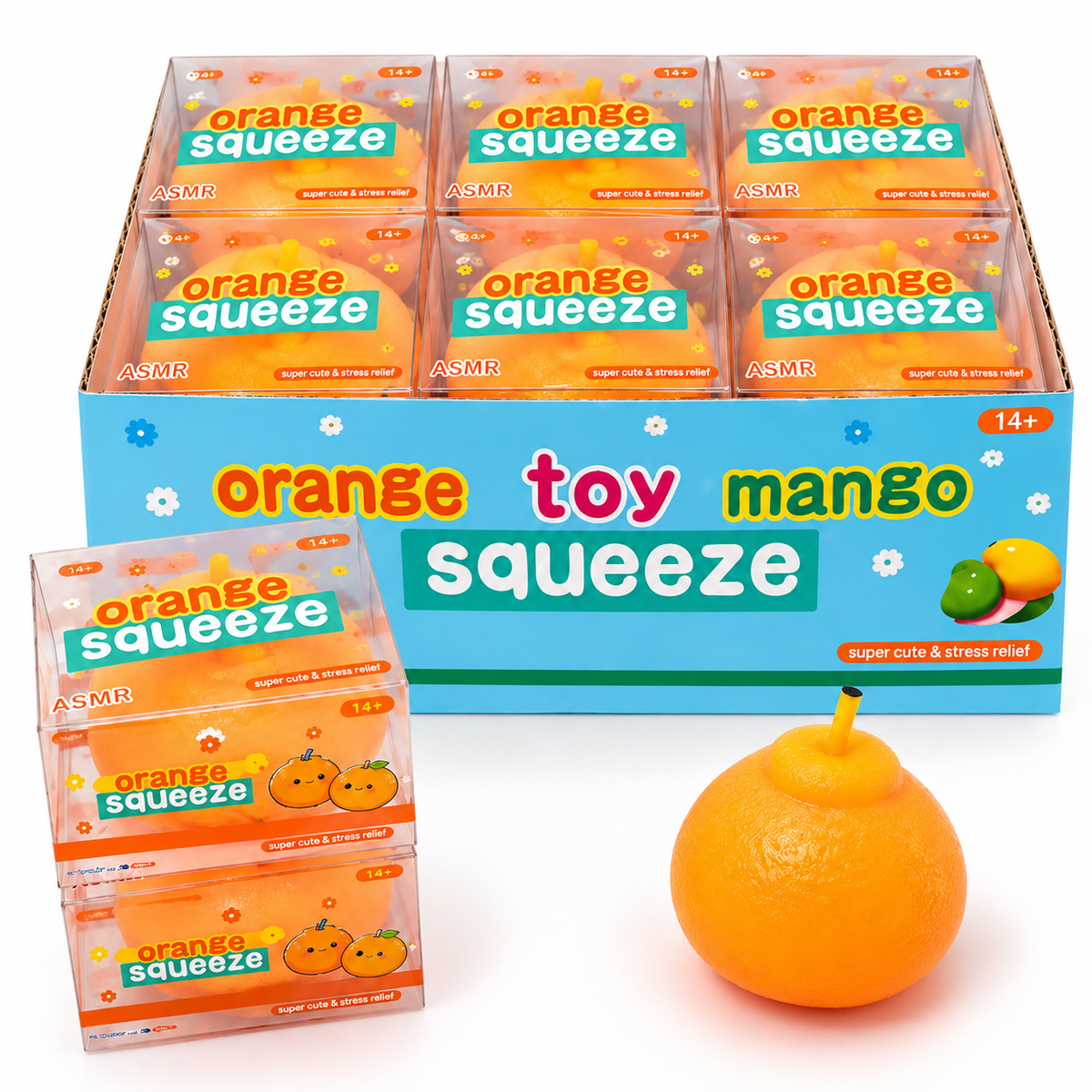 ASMR Crunchy Orange Squishy – Satisfying Fruit Squeeze Toy