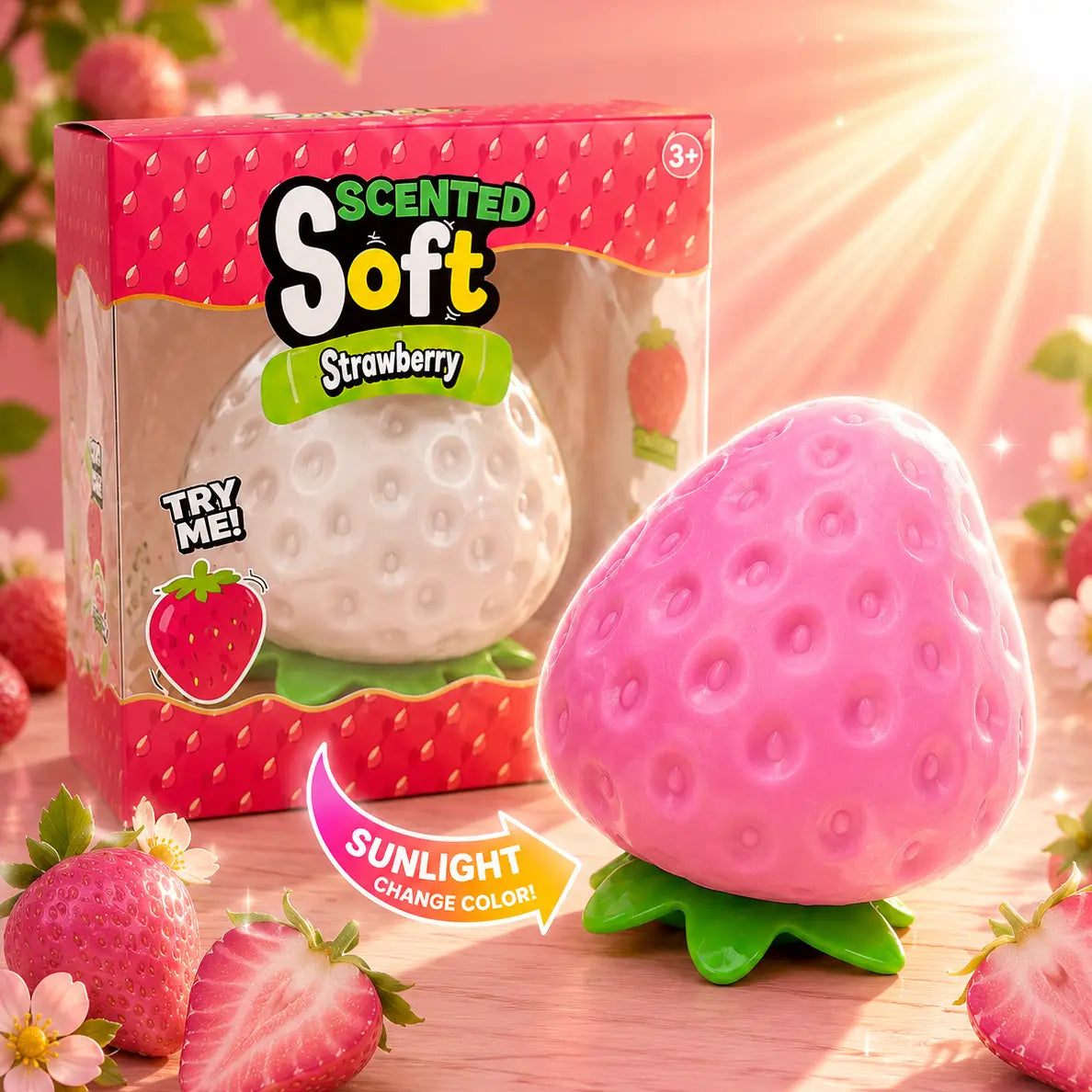 Color Changing Strawberry Squishy