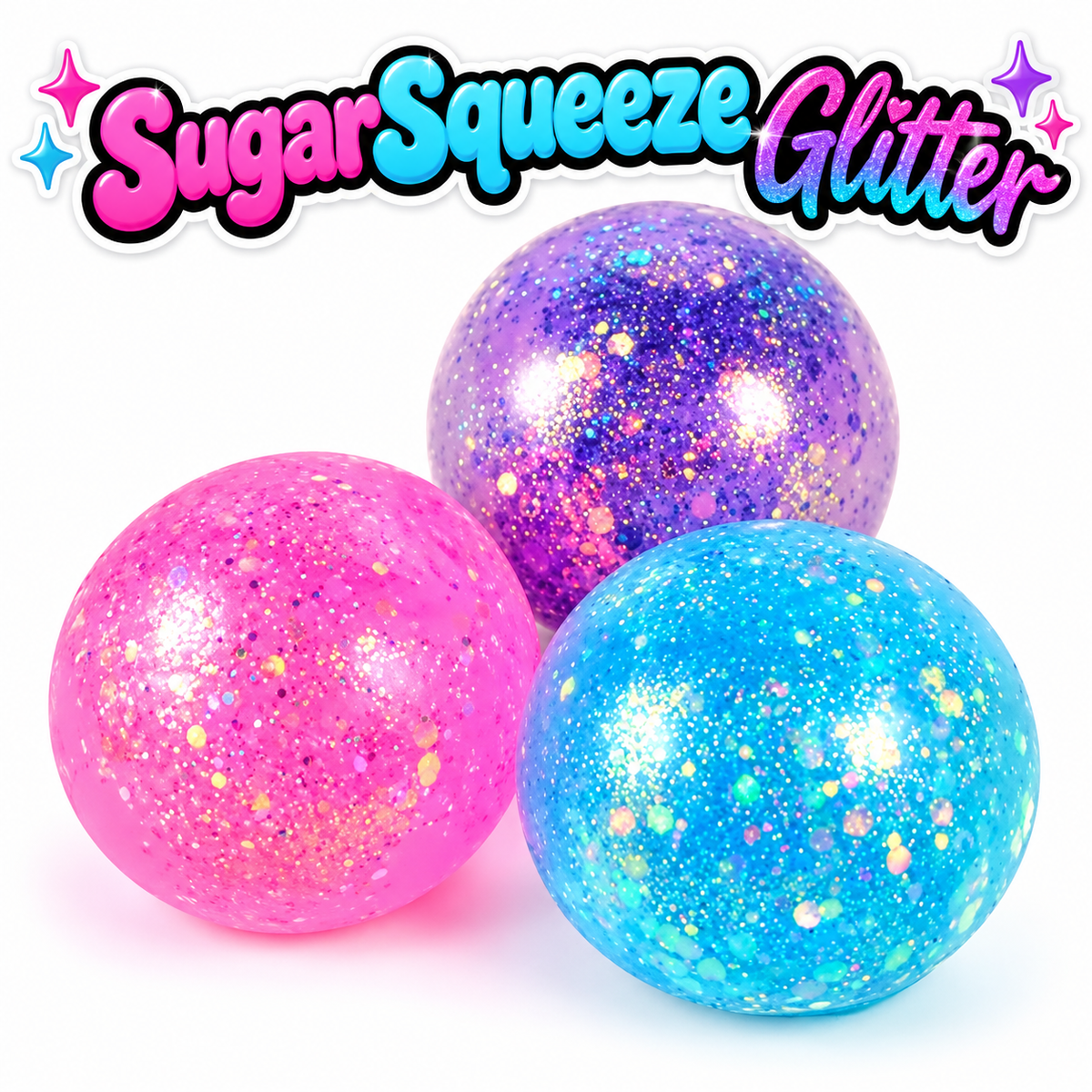 SugarSqueez™ Cube Squishy Fidget Stress Ball with soft dough-like texture for squeezing, stretching, and sensory play
