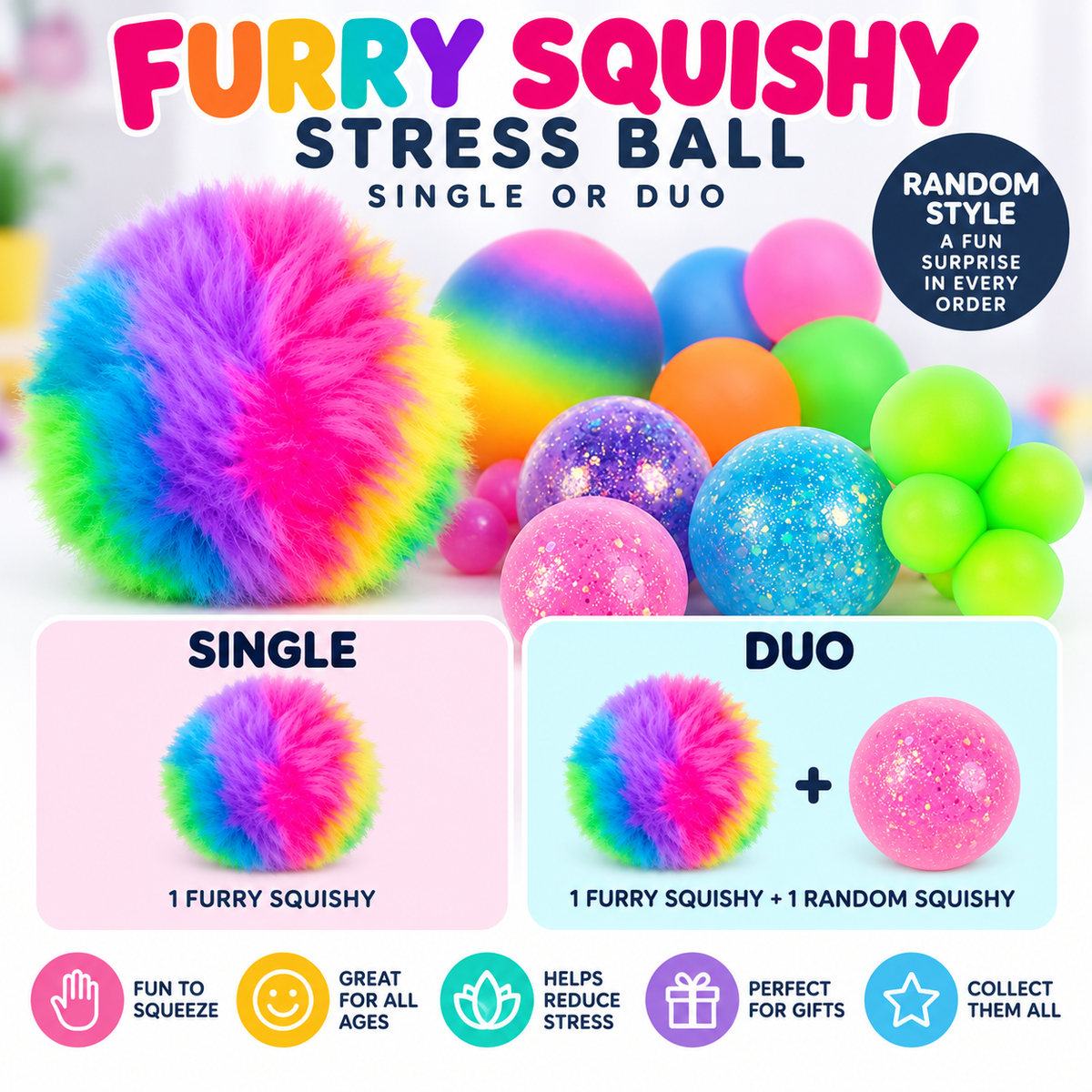 Scrunchems® Furry Sugar Squishy