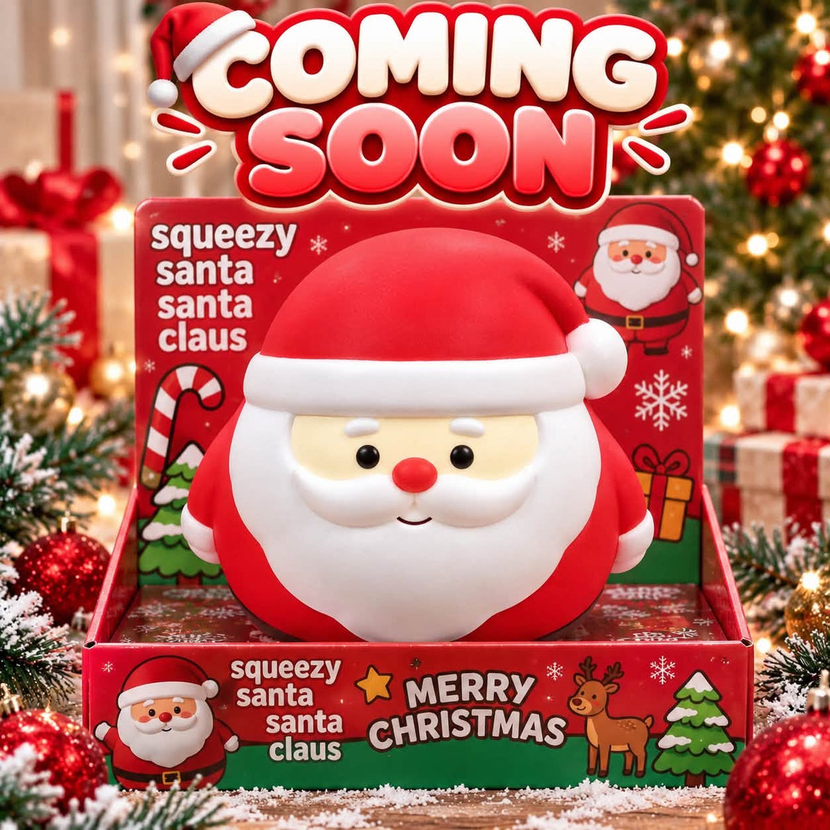 Jumbo 5.9 inch Santa Christmas squishy sensory fidget toy