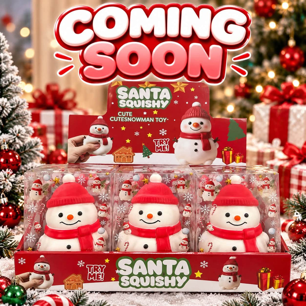 Jumbo 5.9 inch Snowman Christmas squishy sensory fidget toy