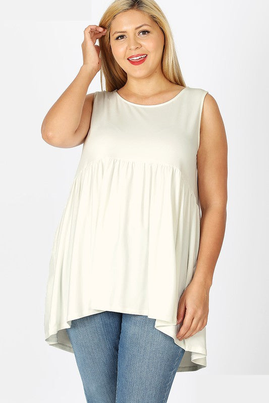 W&amp;W SLEEVELESS EMPIRE WAIST TOP