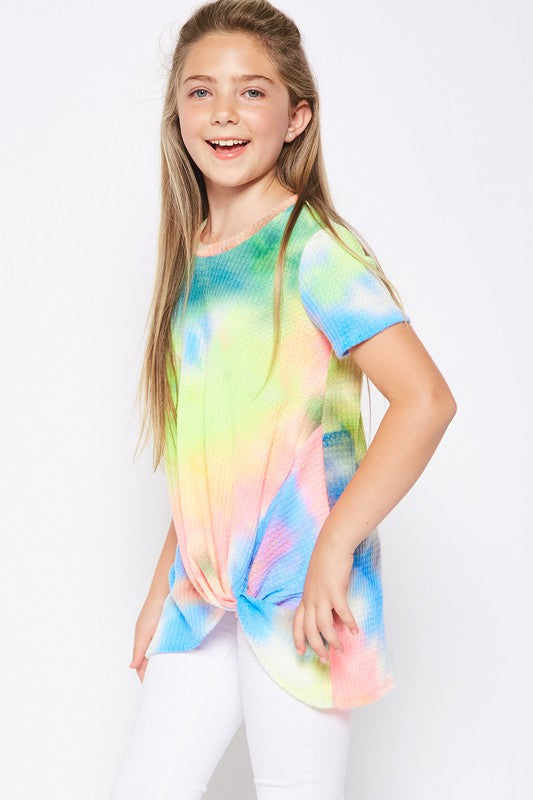 W&amp;W Waffle Tie Dye Top