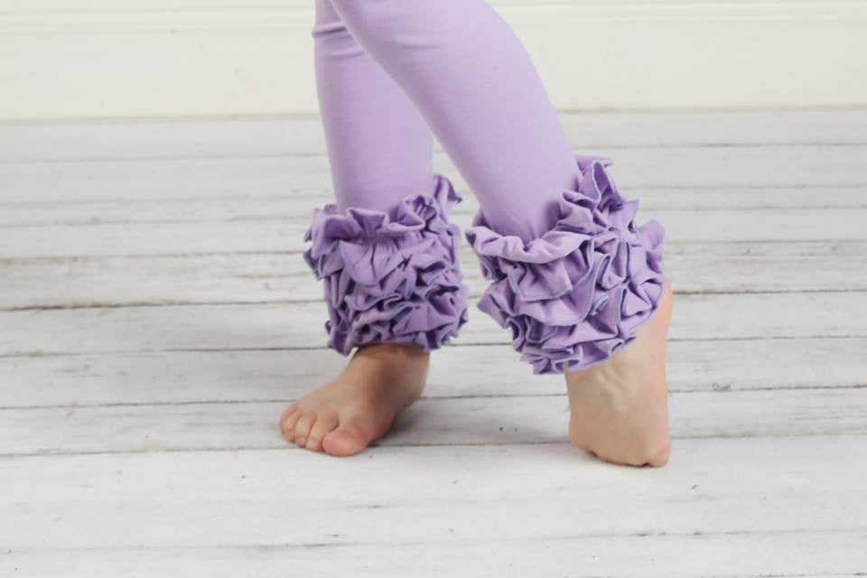 PREORDER Icing Ruffle Leggings - Purple - Pearls and Piggytails