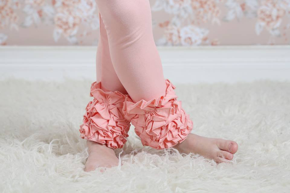 PREORDER Icing Ruffle Leggings - Peach - Pearls and Piggytails