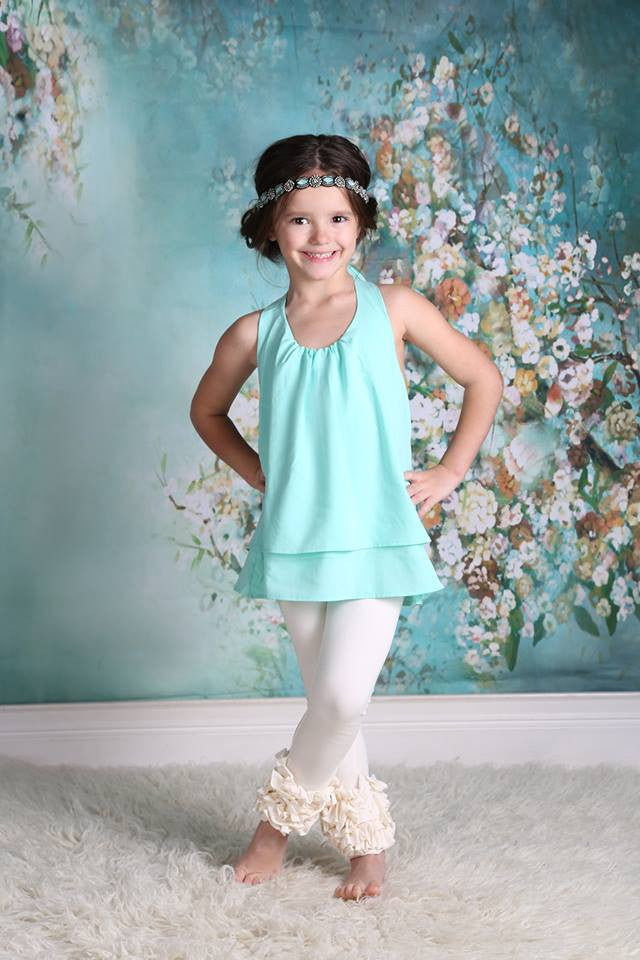 PREORDER Icing Ruffle Leggings - Ivory - Pearls and Piggytails