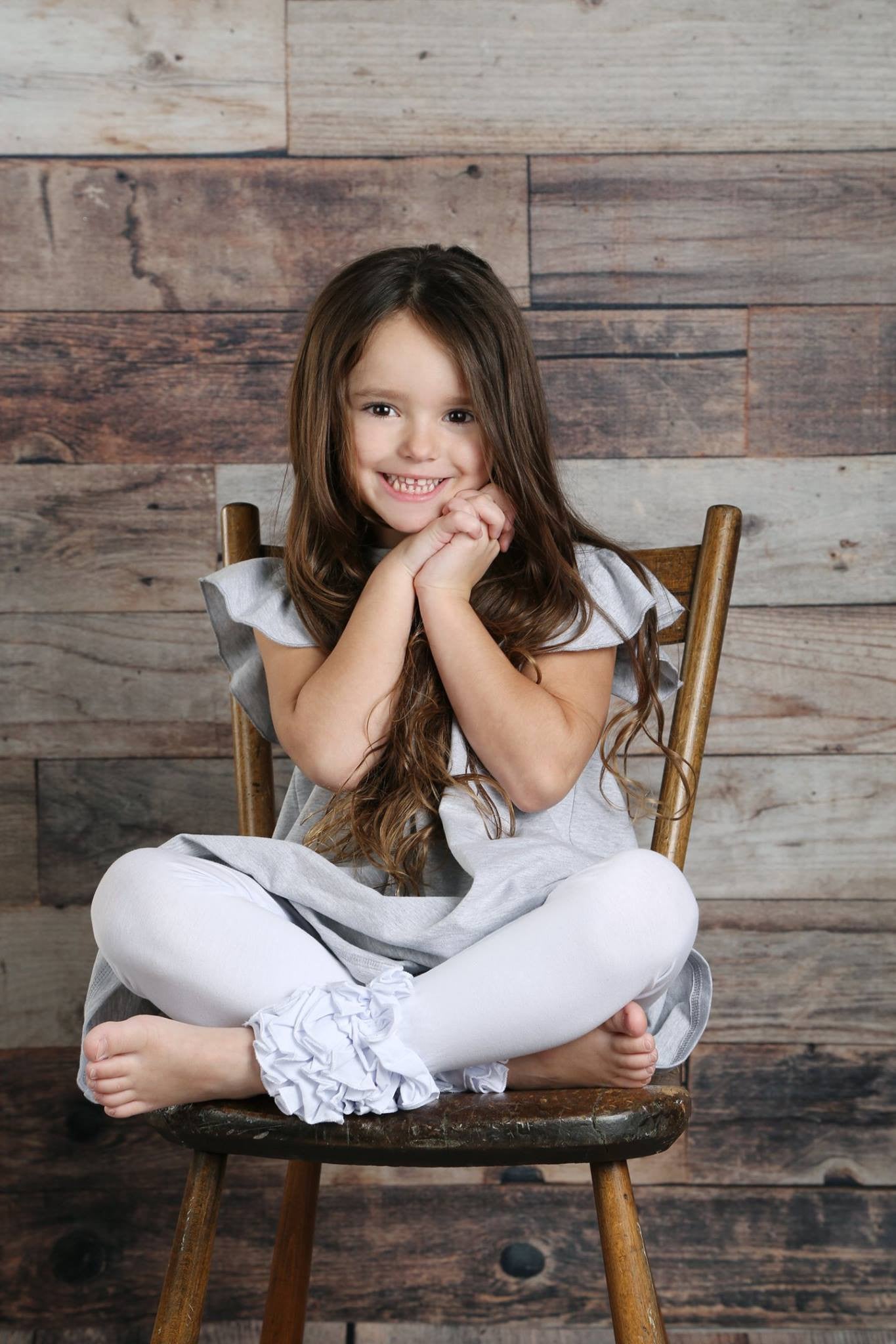 Icing Ruffle Leggings White Pearls and Piggytails