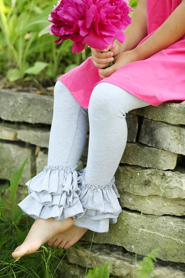 Bella Triple Ruffle Pants - T-Shirt - Pearls and Piggytails