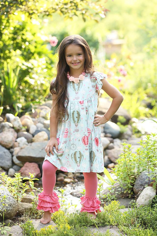Bella Triple Ruffle Pants - Bubblegum - Pearls and Piggytails