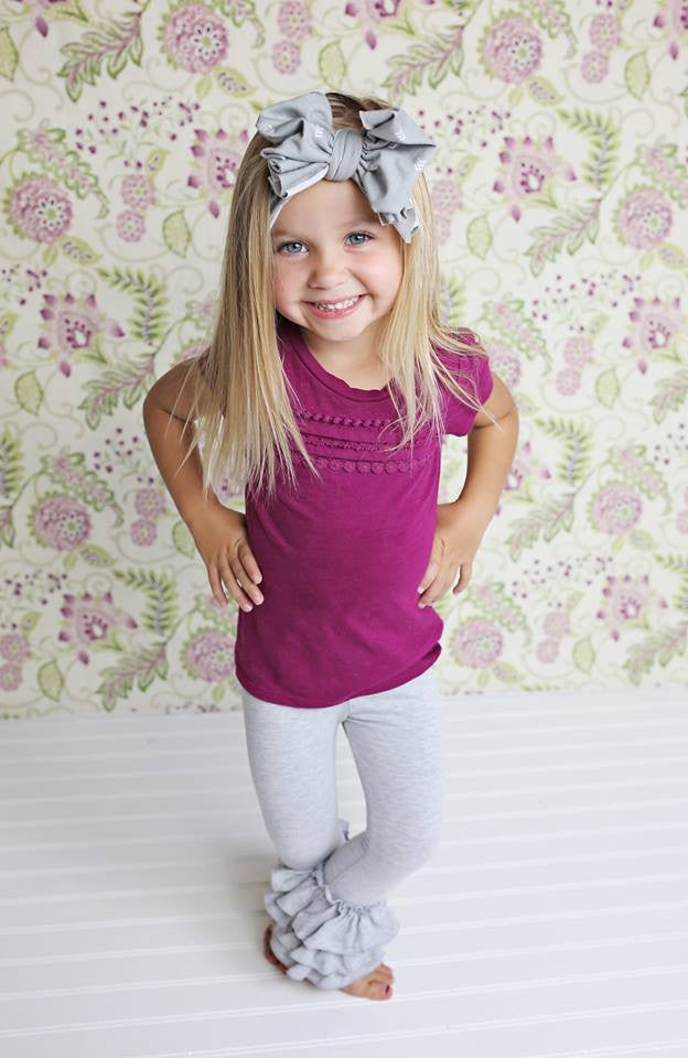 Bella Triple Ruffle Pants - T-Shirt - Pearls and Piggytails