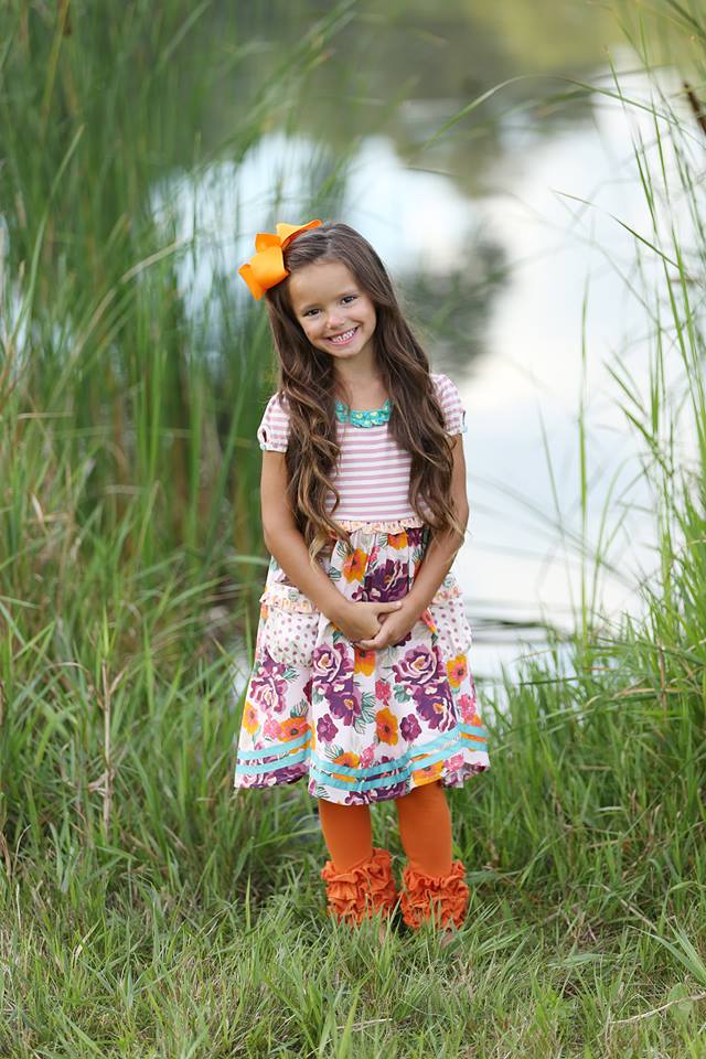 Icing Ruffle Leggings - Pumpkin