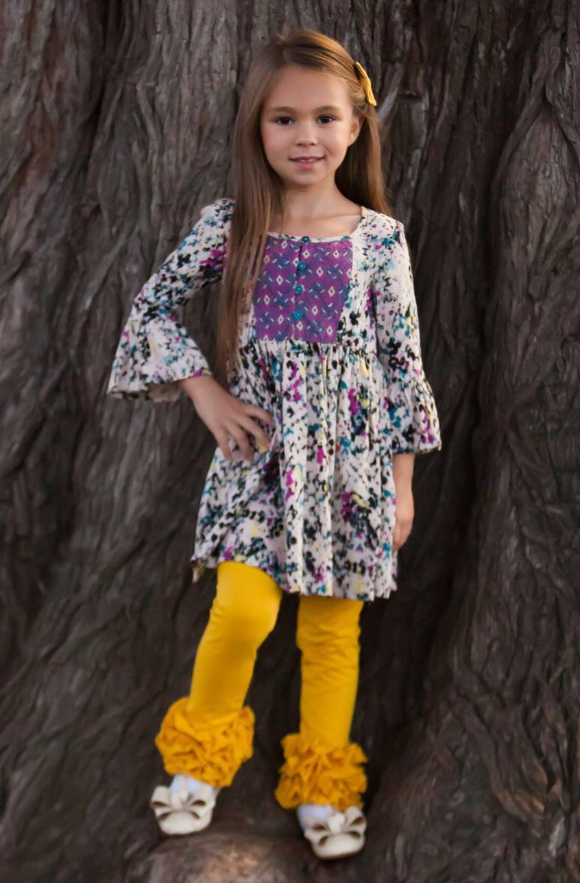 Icing Ruffle Leggings - Mustard