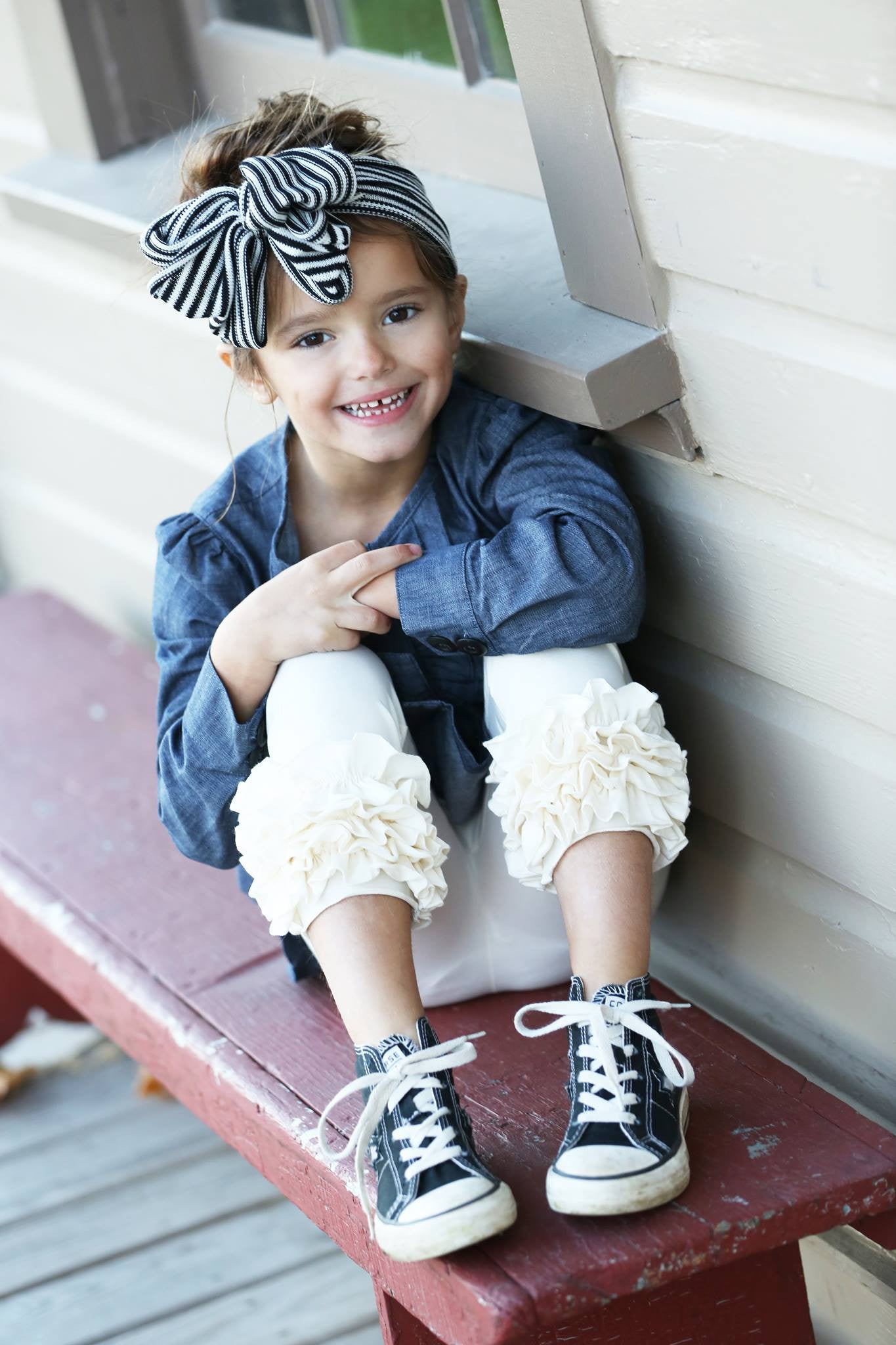 Capri Icing Leggings - Ivory - Pearls and Piggytails