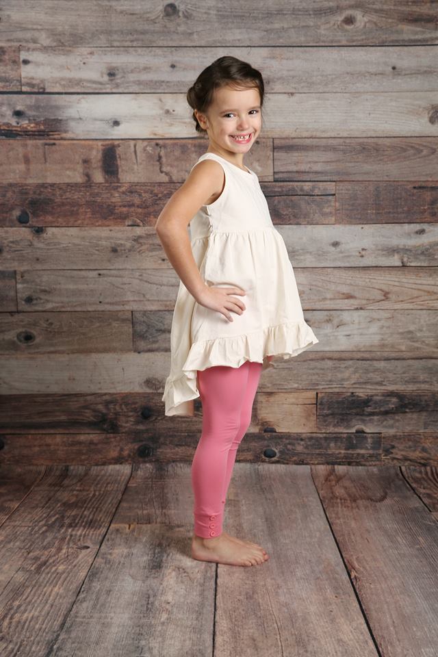 Sutton Button Leggings - Bubblegum