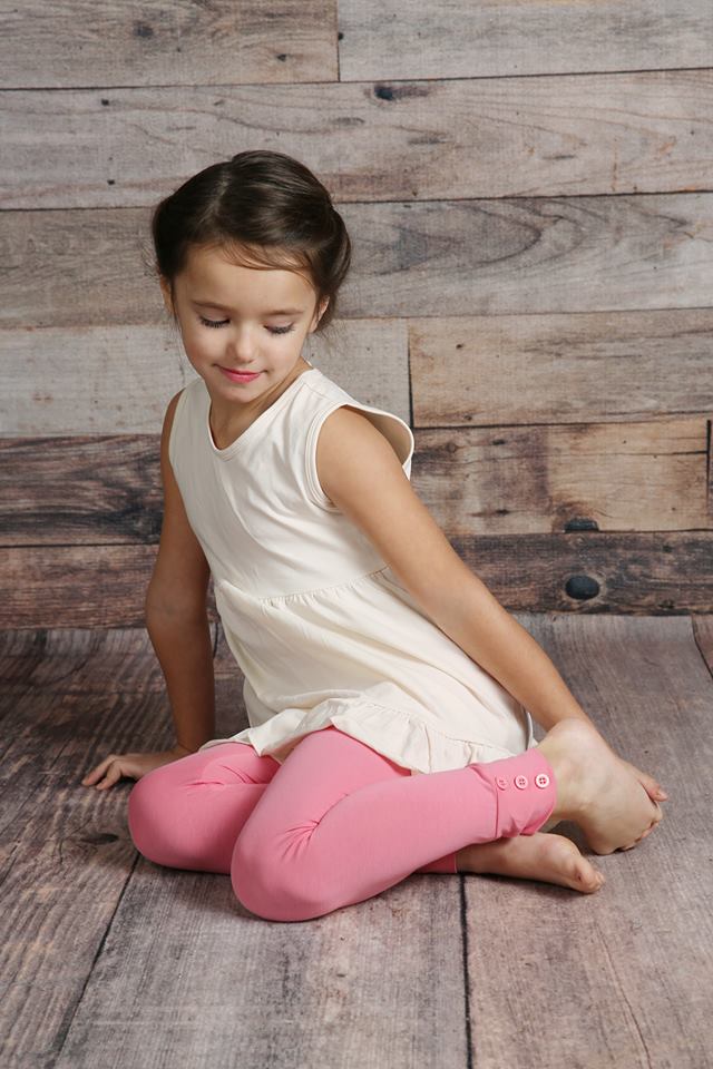 Sutton Button Leggings - Bubblegum