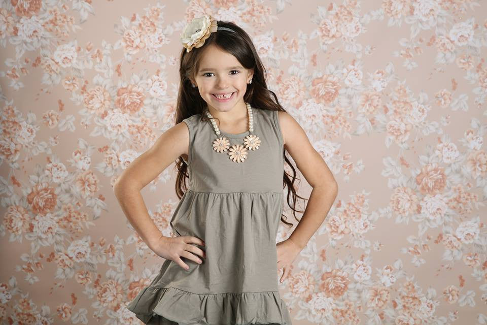 Haddie - Taupe - Pearls and Piggytails