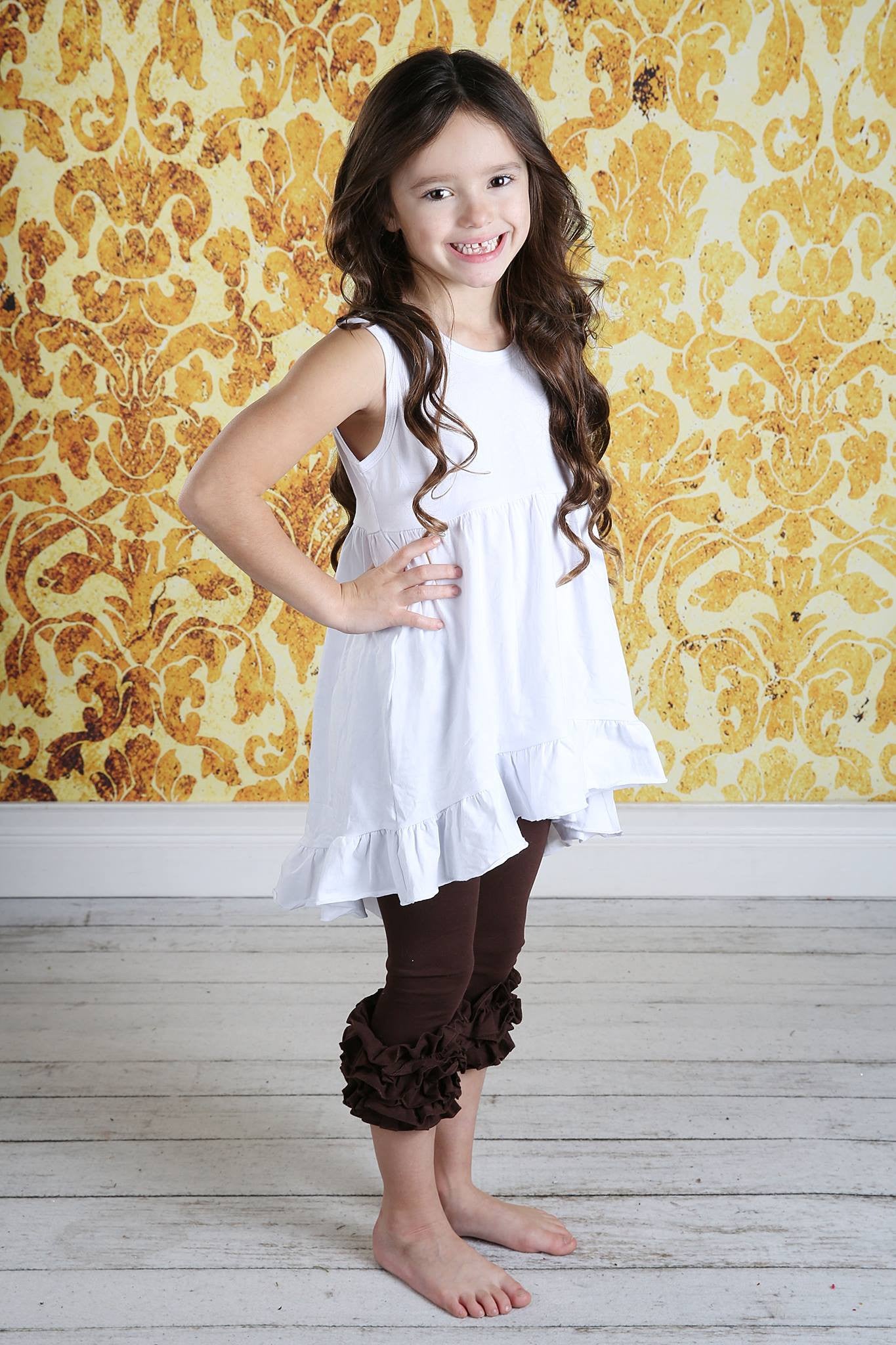 Haddie - White - Pearls and Piggytails