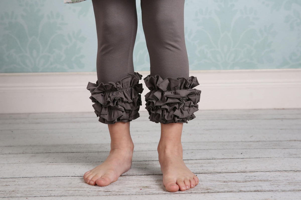 Capri Icing Leggings - Grey - Pearls and Piggytails
