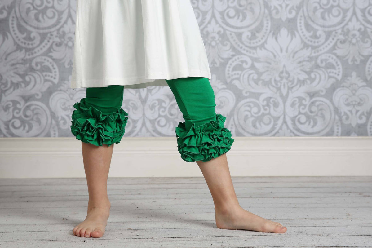 Capri Icing Leggings - Kelly - Pearls and Piggytails