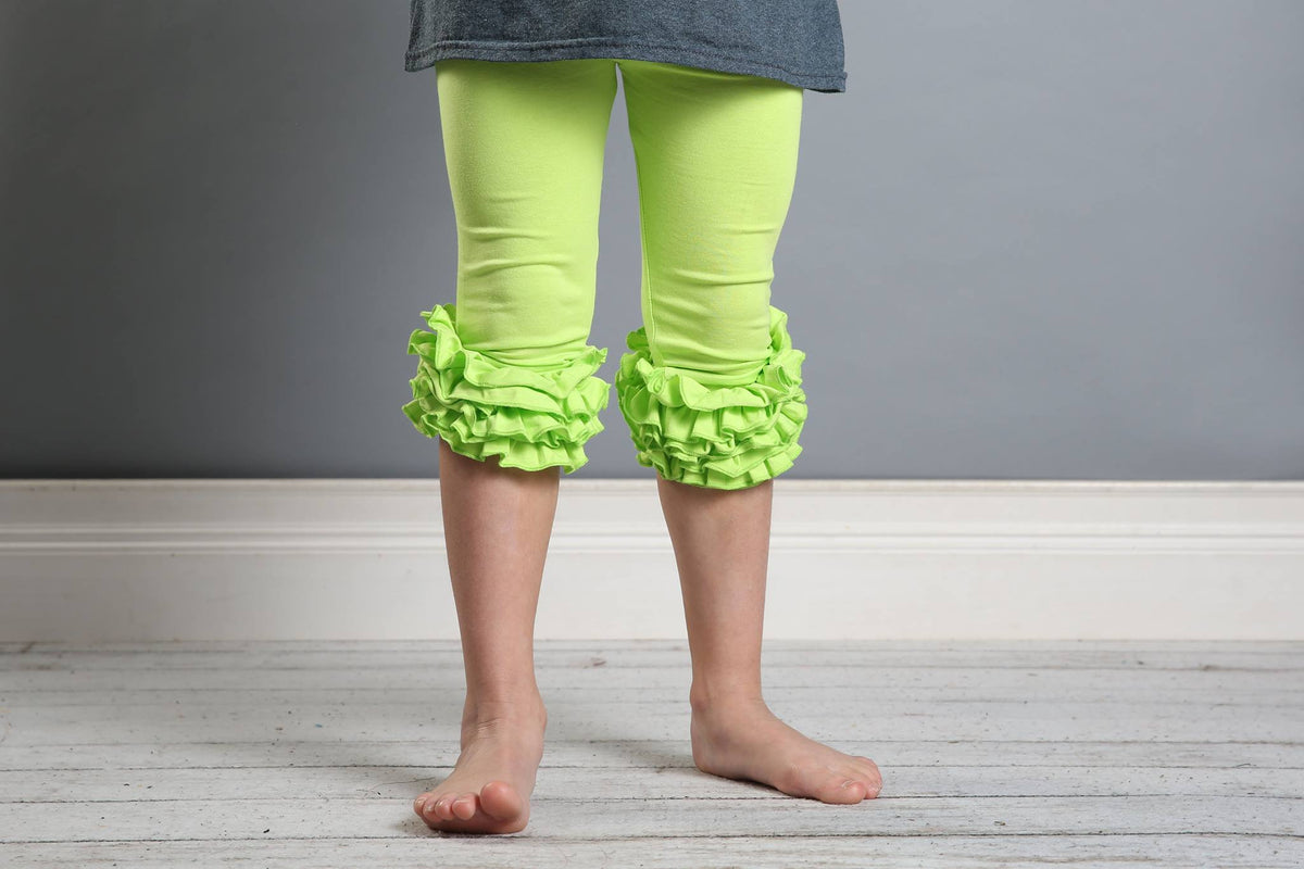 Capri Icing Leggings - Lime - Pearls and Piggytails