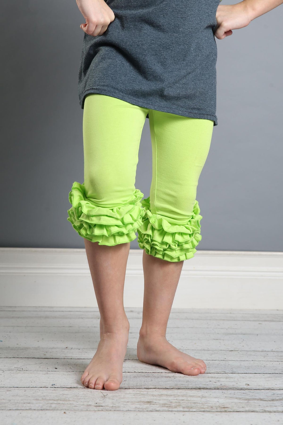 Capri Icing Leggings - Lime - Pearls and Piggytails