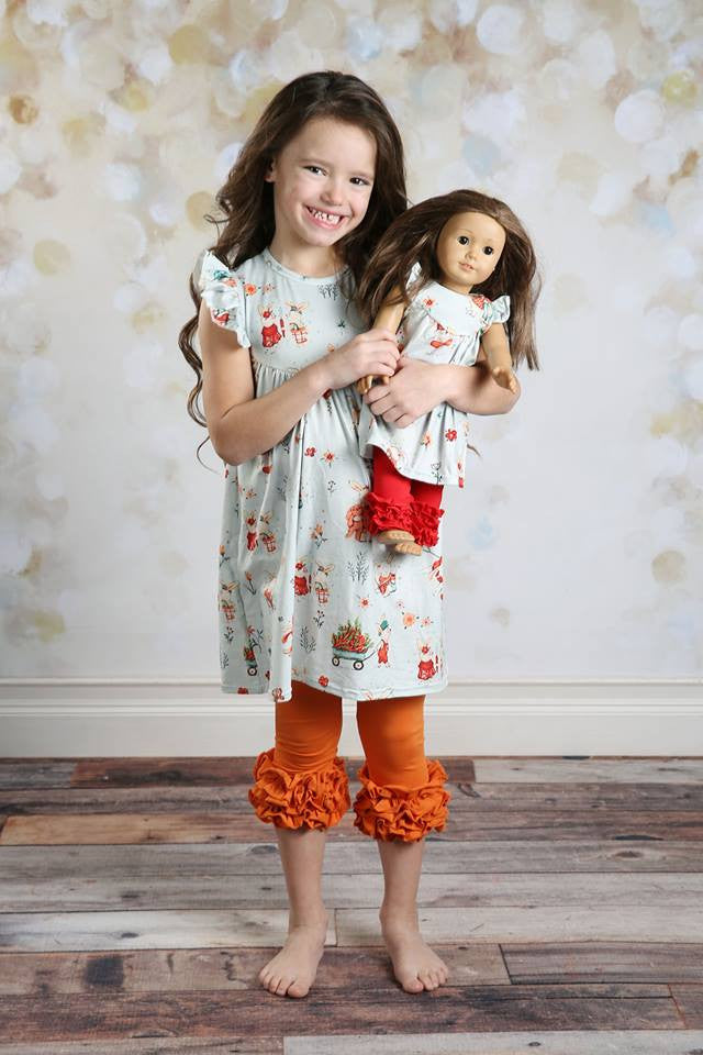 Capri Icing Leggings - Pumpkin - Pearls and Piggytails