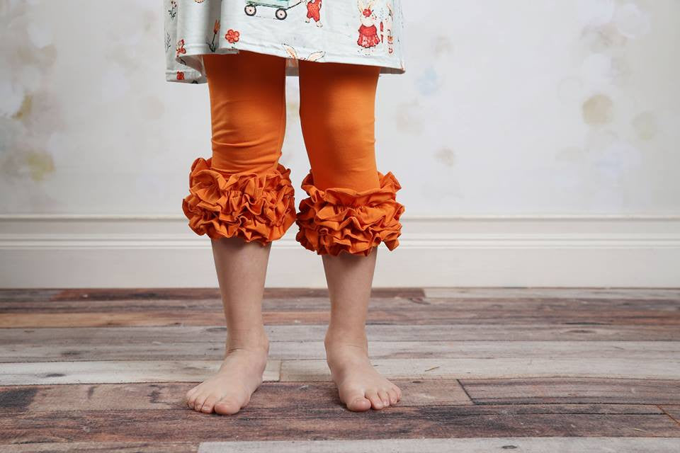 Capri Icing Leggings - Pumpkin - Pearls and Piggytails