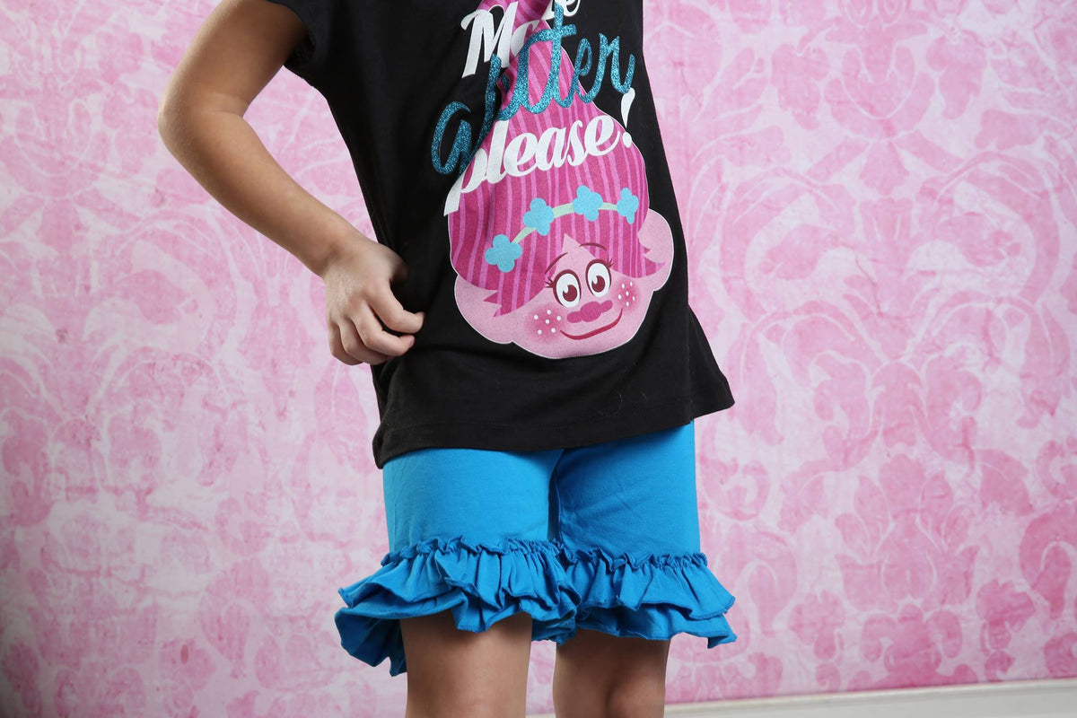 Ruffle Shortie - Electric - Pearls and Piggytails