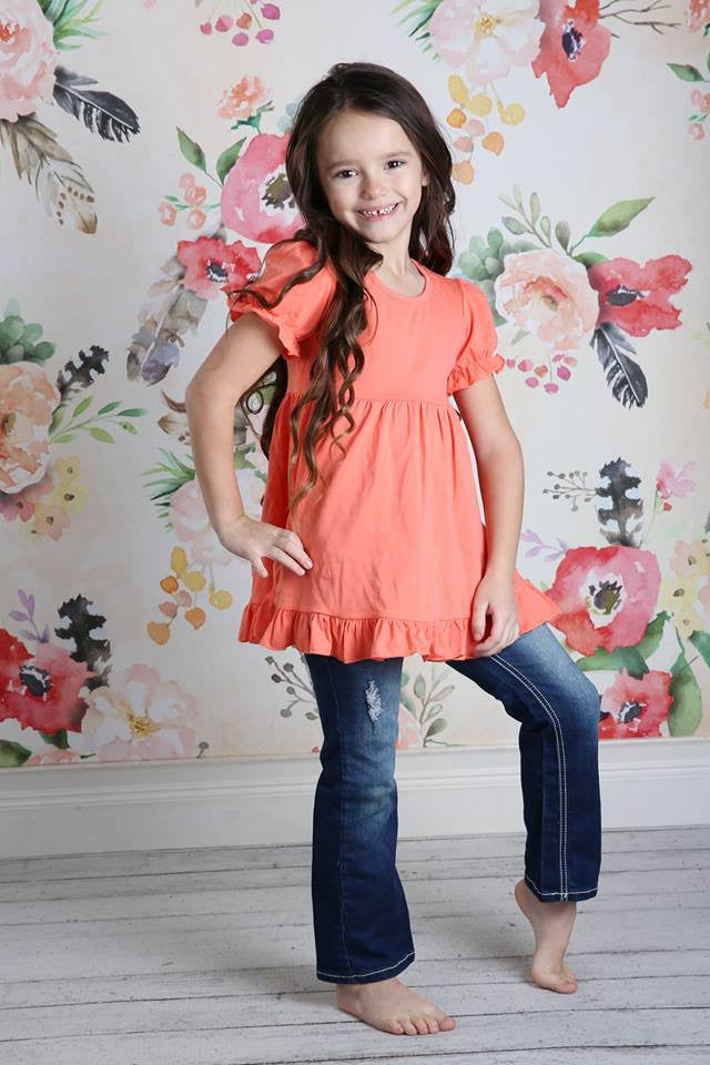 Madison - Coral - Pearls and Piggytails