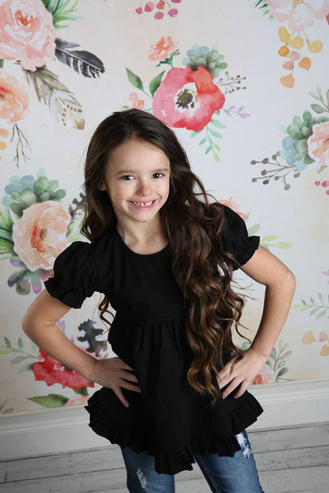 Madison - Black - Pearls and Piggytails