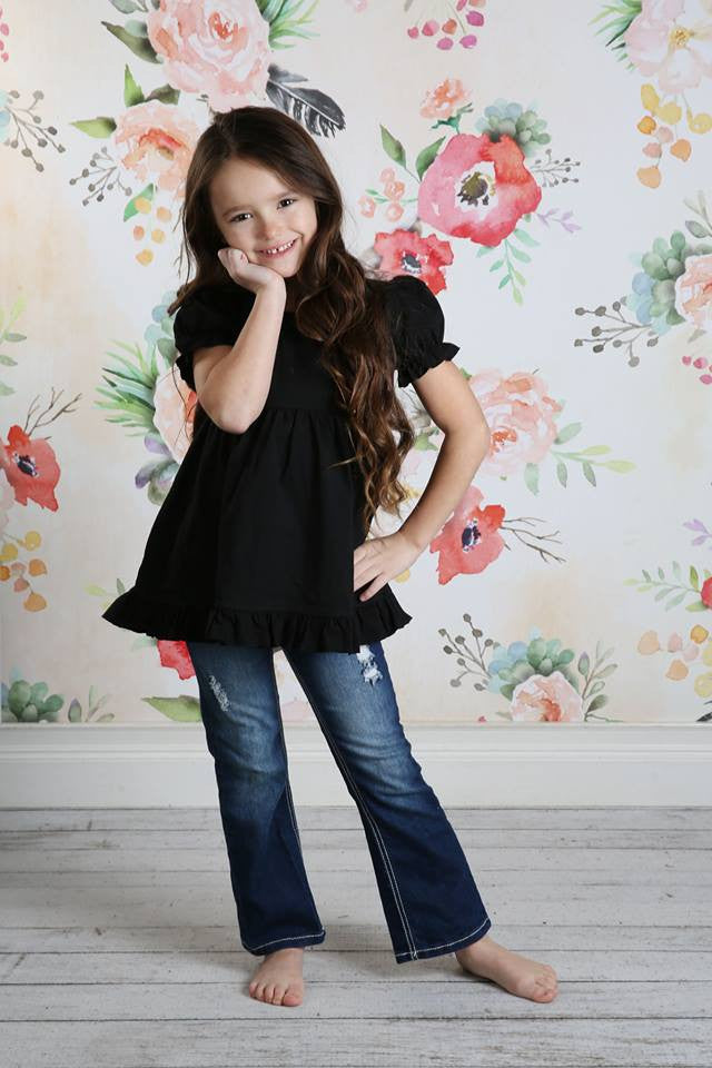 Madison - Black - Pearls and Piggytails