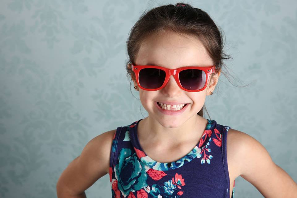 Sunnies - Retro Red - Pearls and Piggytails