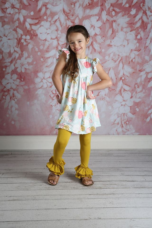 Bella Triple Ruffle Pants - Dijon