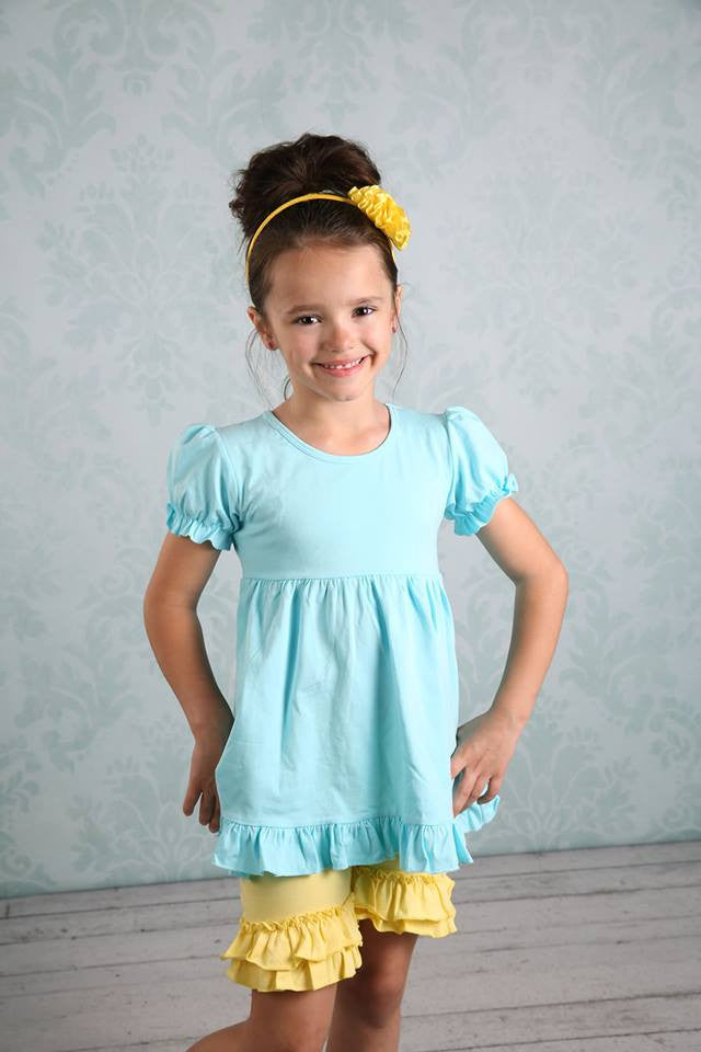 Madison - Aqua - Pearls and Piggytails