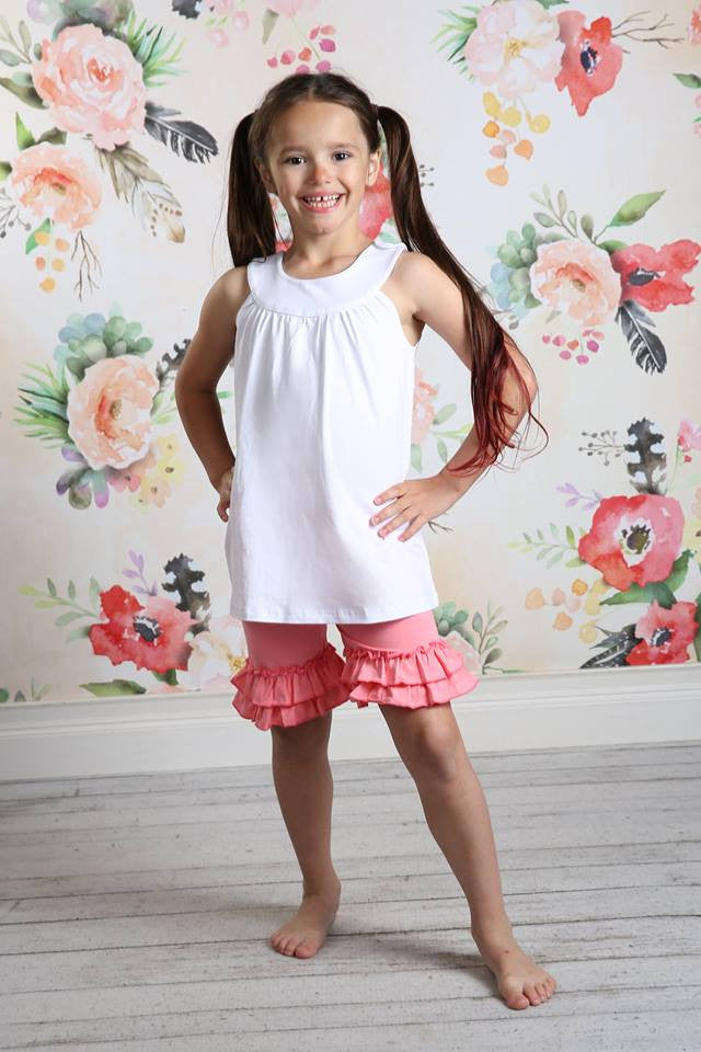 Ruffle Shortie - Taffy - Pearls and Piggytails