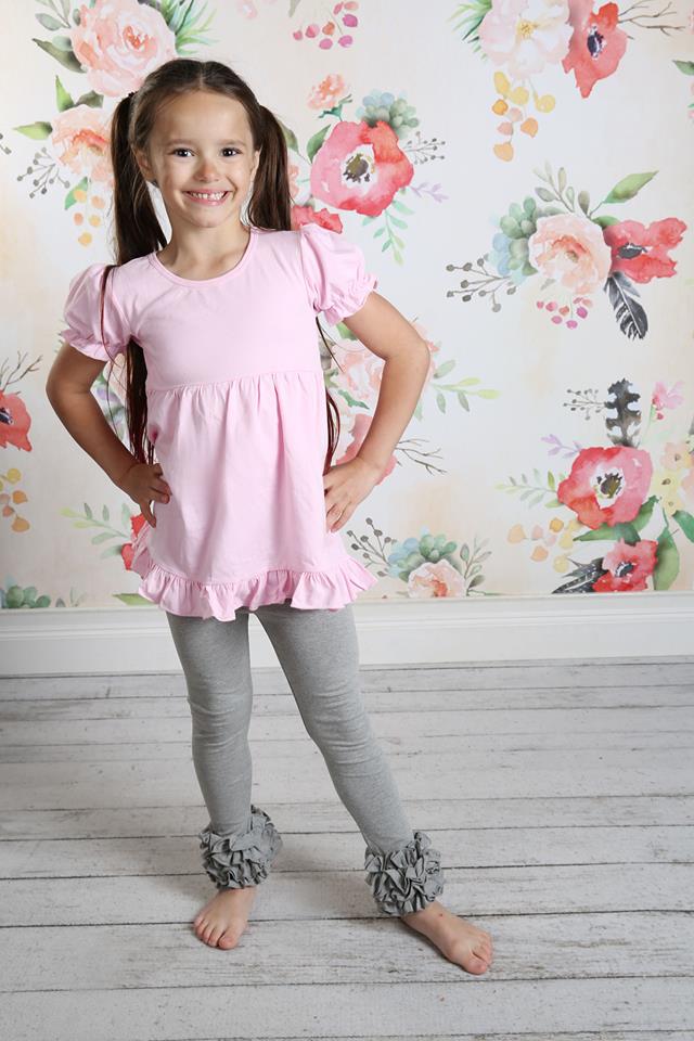 Icing Ruffle Leggings - Heather