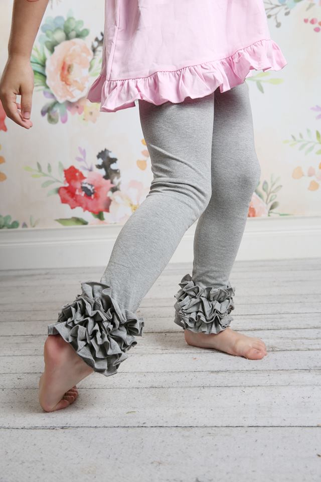 Icing Ruffle Leggings - Heather