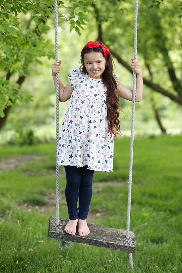 Sutton Button Leggings - Midnight - Pearls and Piggytails