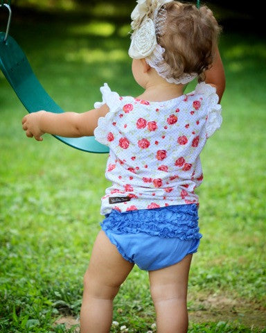 Brylee Baby Bloomer - Cornflower - Pearls and Piggytails