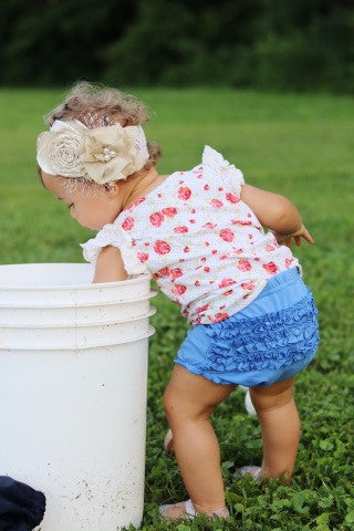 Brylee Baby Bloomer - Cornflower - Pearls and Piggytails