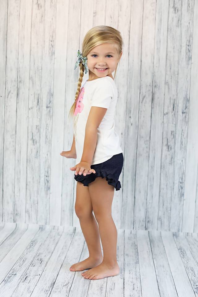 Poppy Shorts - Denim - Pearls and Piggytails