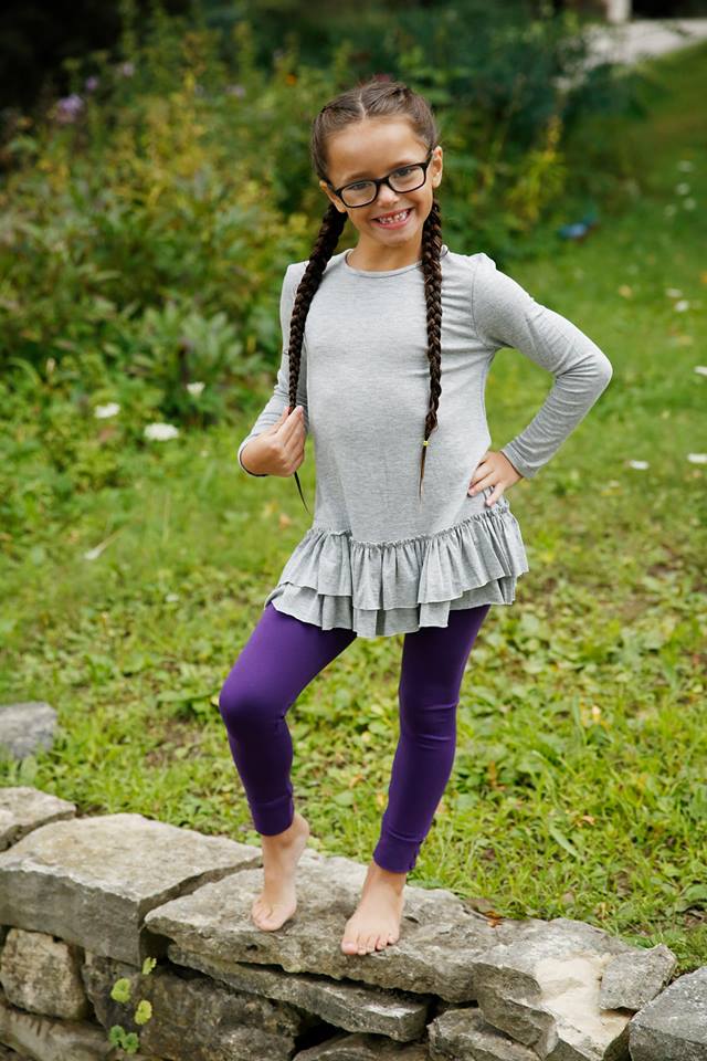 Sutton Button Leggings - Raisin