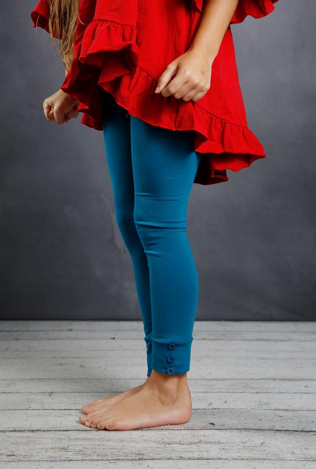 Sutton Button Leggings - Jade