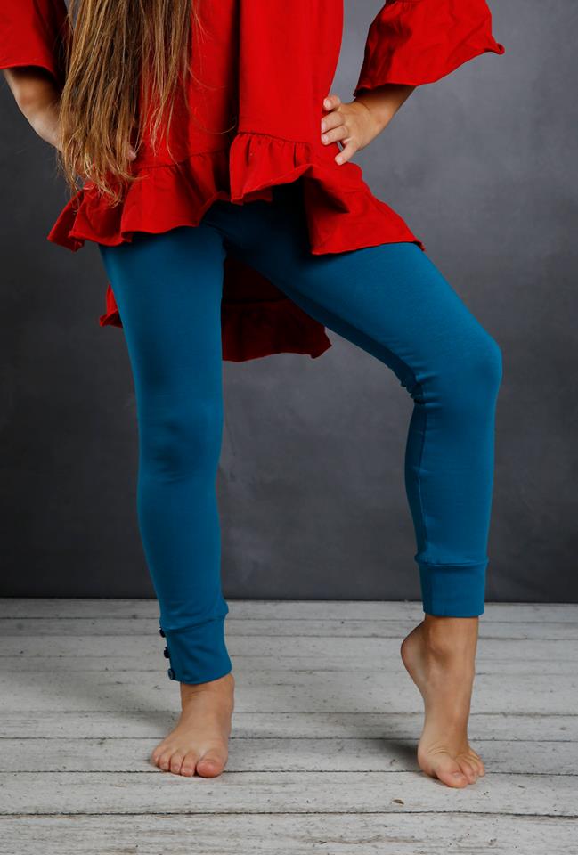 Sutton Button Leggings - Jade