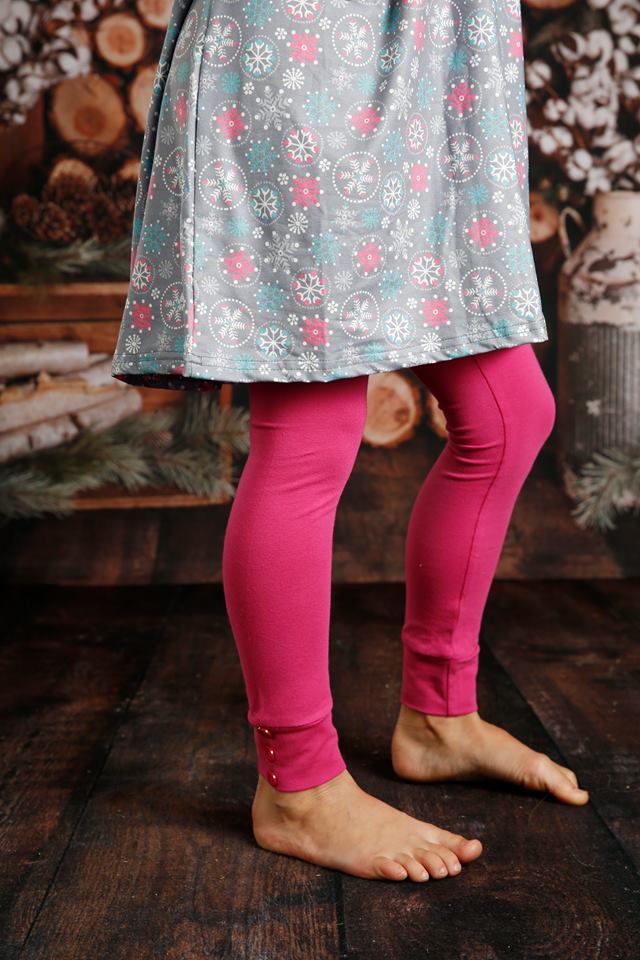 Sutton Button Leggings - Razzle