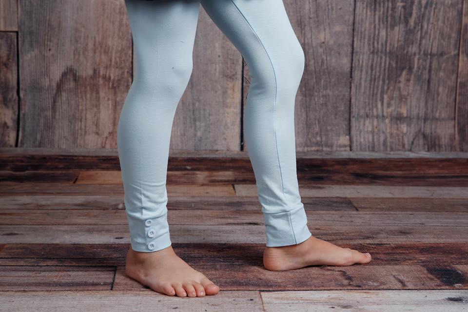 Sutton Button Leggings - Sky